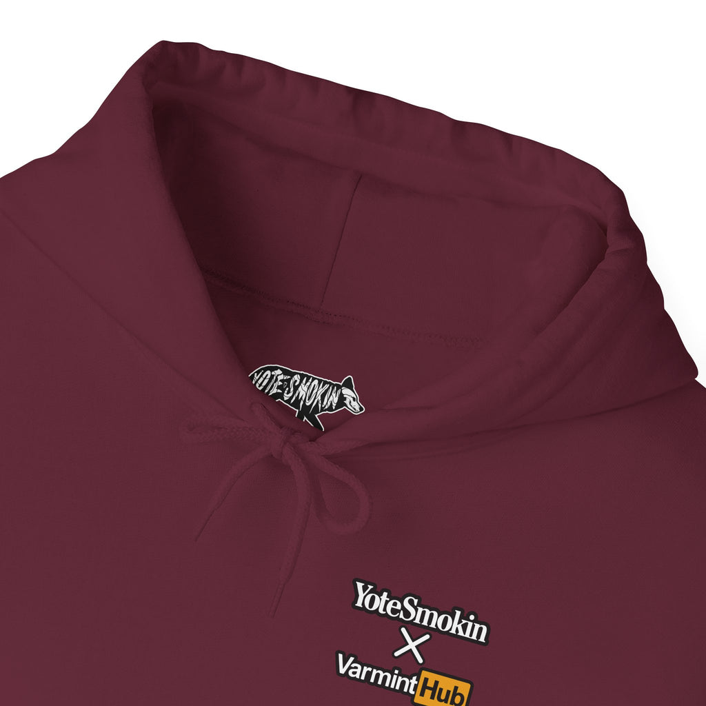 VarmintHub x Yotesmokin collab hoodie