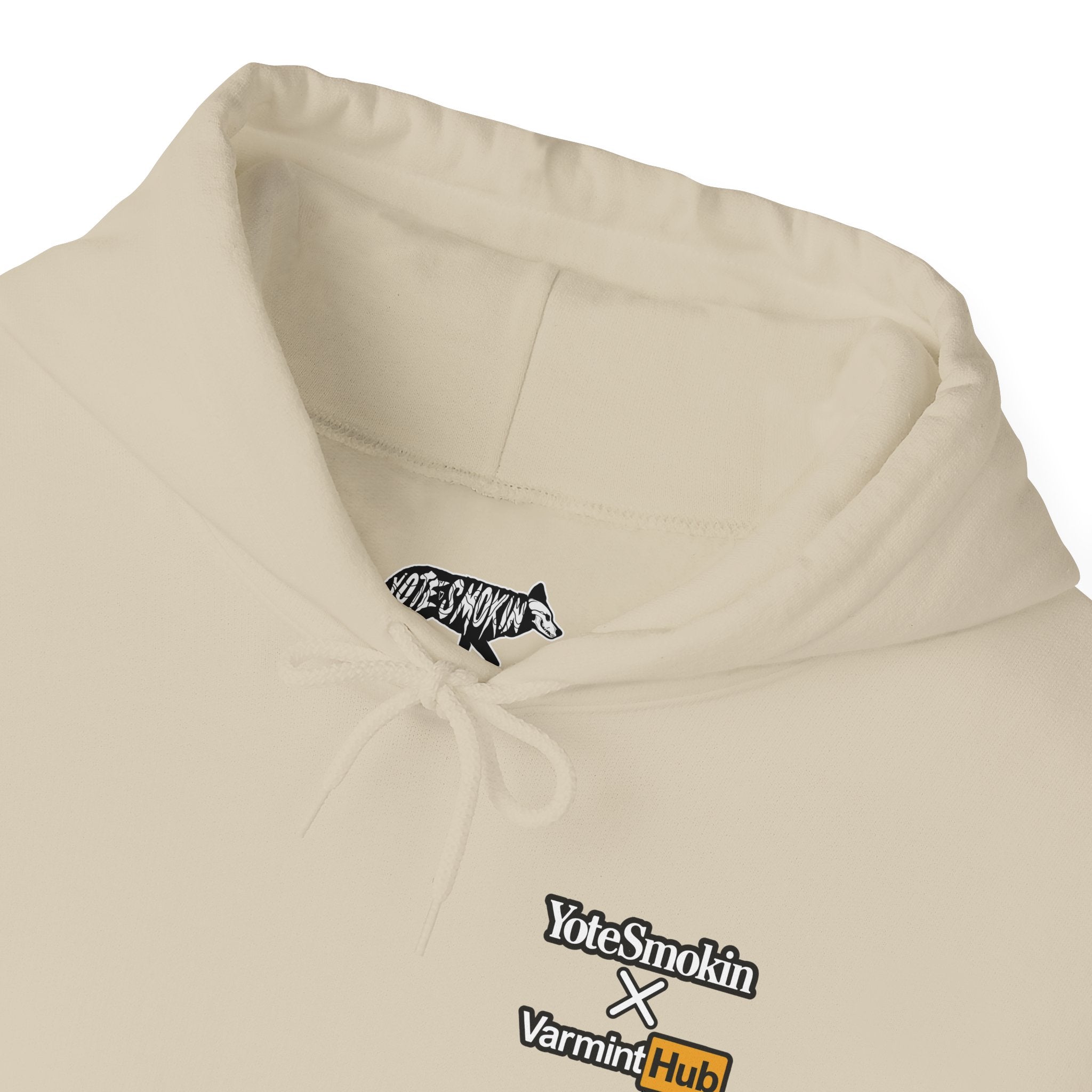 VarmintHub x Yotesmokin collab hoodie