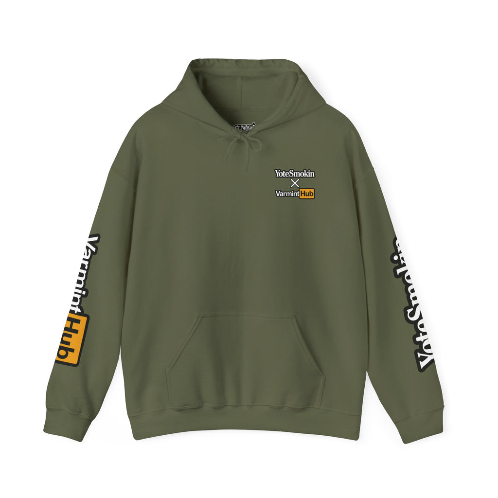 VarmintHub x Yotesmokin collab hoodie