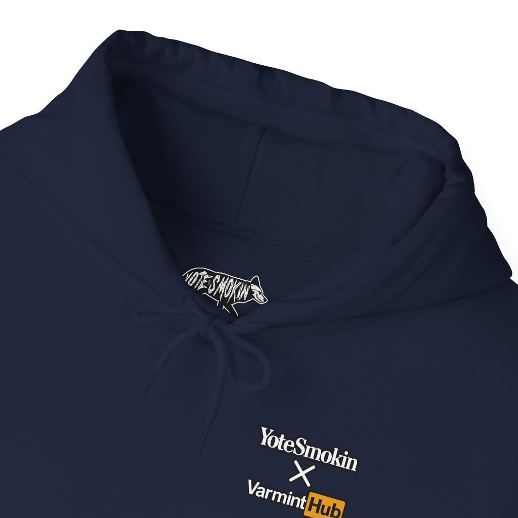 VarmintHub x Yotesmokin collab hoodie